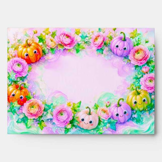 Dreamy Pumpkin Notepad Envelope (Front)