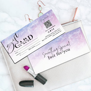Dreamy Purple Floral watercolor Gift Card
