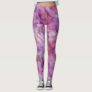 Dreamy Purple Marble Leggings