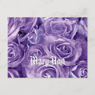 Dreamy Purple Rose Bouquet V3 Postcard