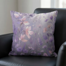 Dreamy Purple Wildflower Meadow Watercolor