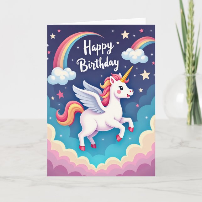 Dreamy Rainbow Birthday Card (Front)
