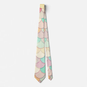 Dreamy Rainbow Fish Scale Tie