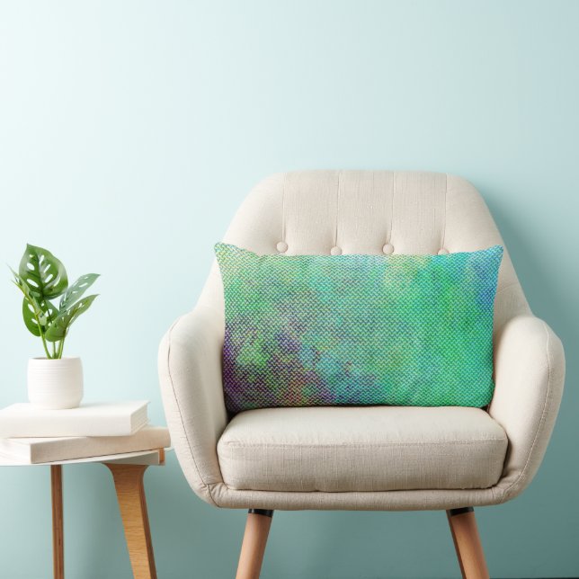 Dreamy Rainbow Gradient Abstract Design 1270 Lumbar Cushion (Chair)