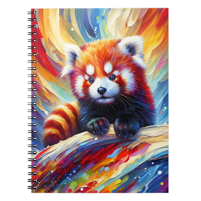 Dreamy Red Panda Breeze Notebook (Front)