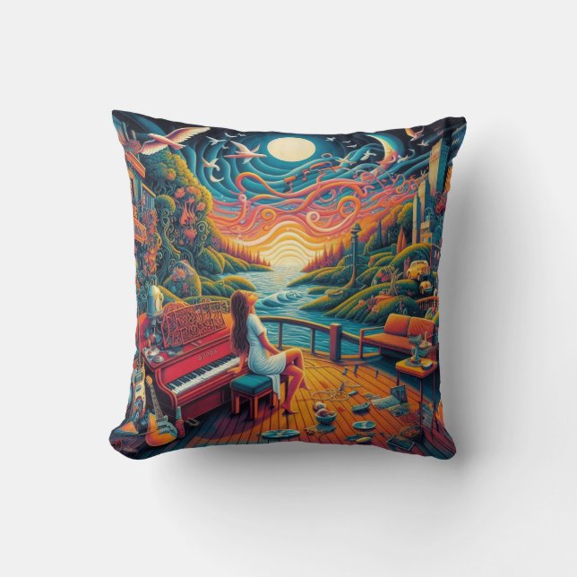 Dreamy Riverfront Harmony Cushion (Front)