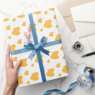 Dreamy Romance Warm Yellow Abstract Art Wrapping Paper