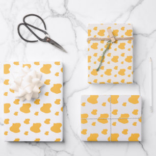Dreamy Romance Warm Yellow Abstract Art  Wrapping Paper Sheet