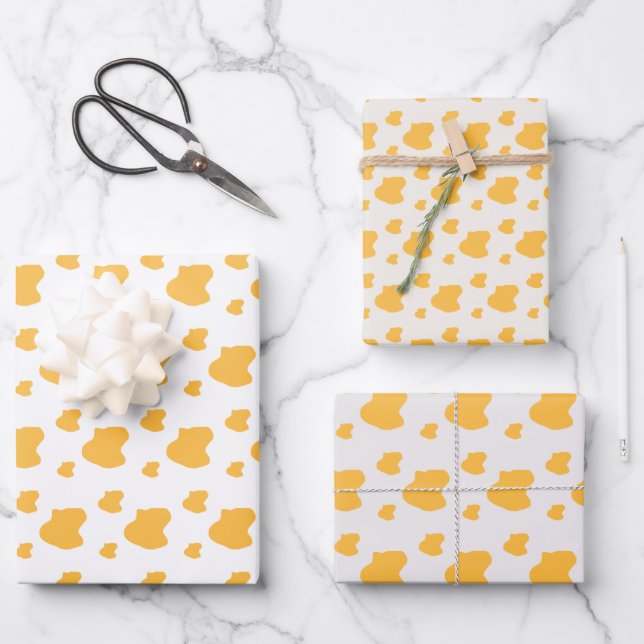 Dreamy Romance Warm Yellow Abstract Art  Wrapping Paper Sheet (Front)