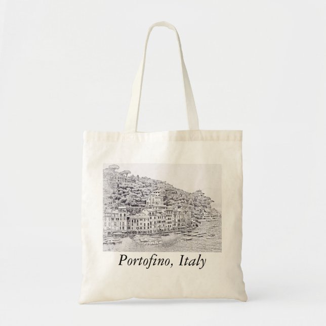 Dreamy Romantic Portofino, Italy Tote Bag (Front)