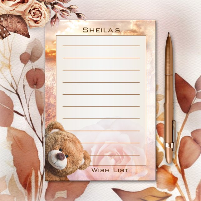 Dreamy Romantic Wish List Bear Notes (Creator Uploaded)
