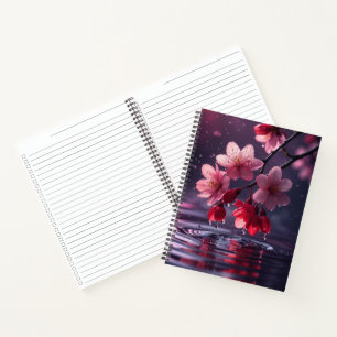 Dreamy Sakura Blossom Over Water – Japanese Cherry Notebook