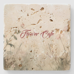 Dreamy Scene of Spring Flowers Stone Coaster