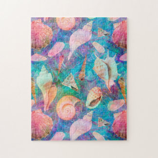 DREAMY SEASHELLS BLUE JIGSAW PUZZLE