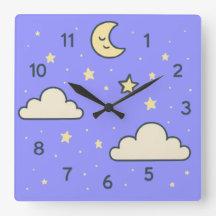 Dreamy Sky – Baby Room Wall Clock Design