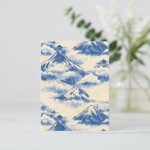 Dreamy Sky Blue Snow Mountain Scenic Pattern Postcard