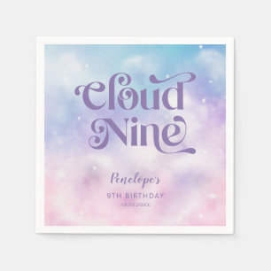 Dreamy Sky Cloud Nine Birthday Party Napkin
