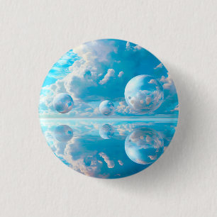 Dreamy Sky Surreal Nature Landscape 3 Cm Round Badge