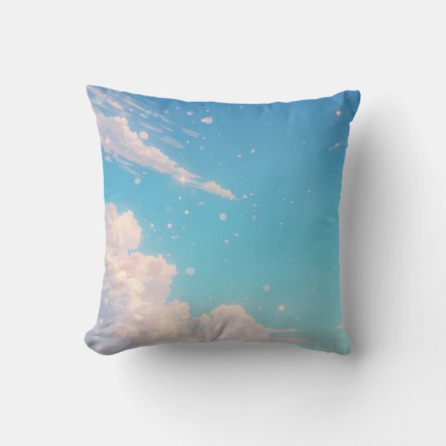 Dreamy Sky Throw Pillow (Front)