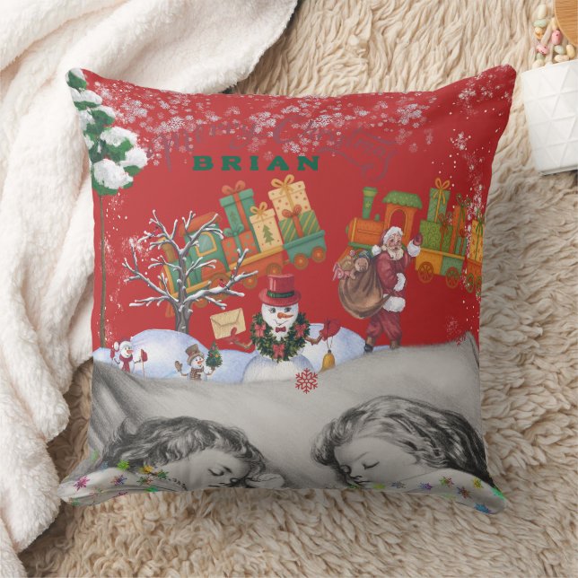 Dreamy Sleepy Children Toys Vintage  Cushion (Blanket)