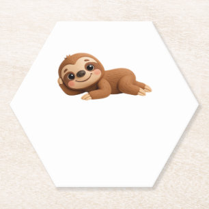Dreamy Sloth Paper Coaster