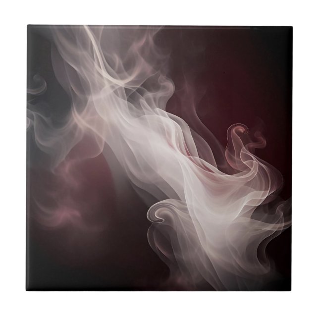 Dreamy Smoke Abstract Marble Ceramic Tile (Front)