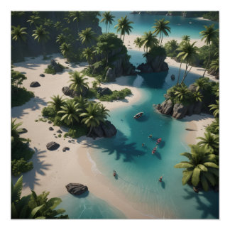 Dreamy snorkel spot poster