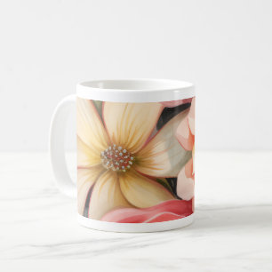 Dreamy Soft Floral Abstract Aesthetic Classic Coffee Mug