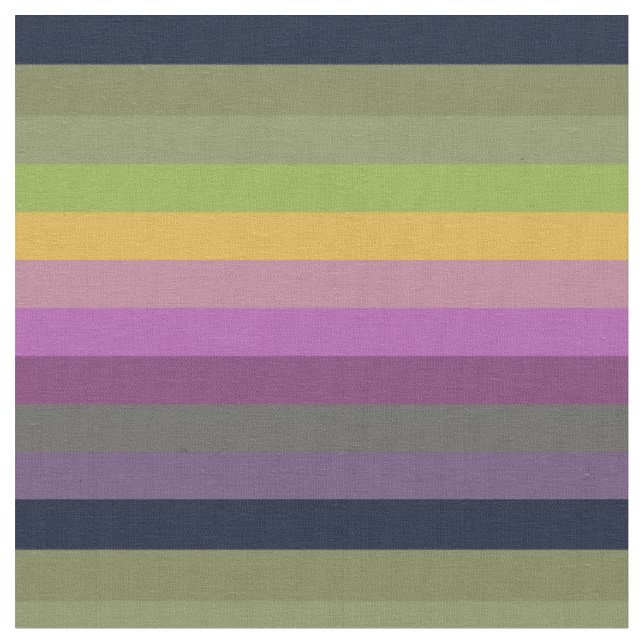 Dreamy Soft Pastel Rainbow Stripe Pattern Fabric (Close Up)