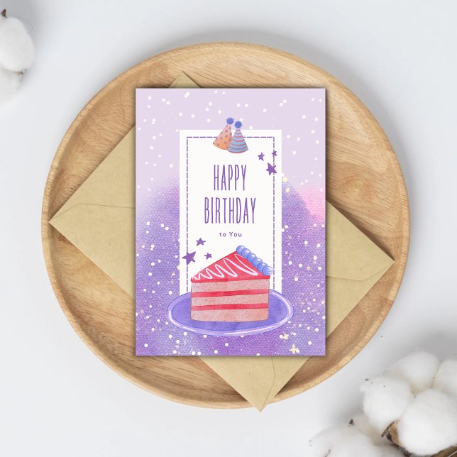 Dreamy Soft Purple Watercolor Birthday Greeting Card (Creator Uploaded)