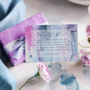 Dreamy Spring Bridal Shower Flat Thank You Card