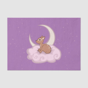 Dreamy Star Spotted Fawn In The Clouds Art Tissue Paper