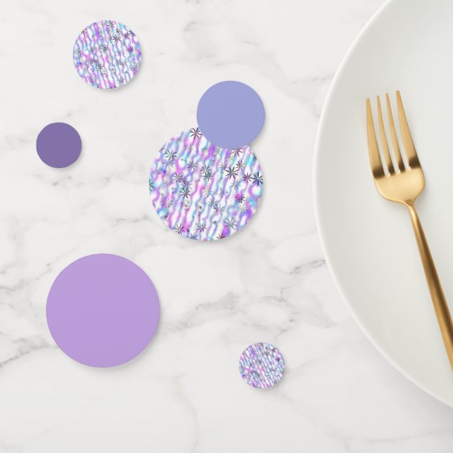 Dreamy Starburst Waves Pattern Confetti (Group)