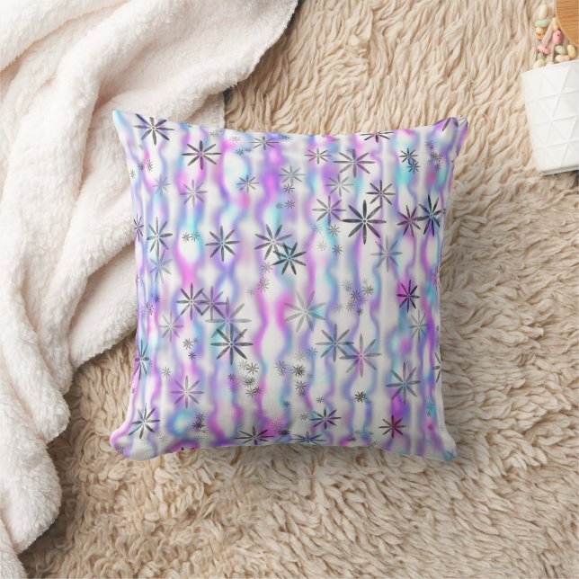 Dreamy Starburst Waves Pattern Cushion (Blanket)