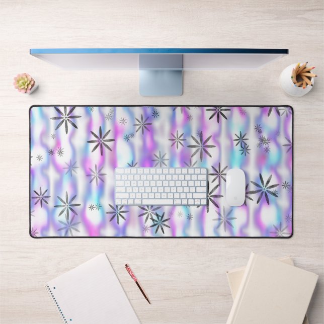 Dreamy Starburst Waves Pattern Desk Mat (Office 1)