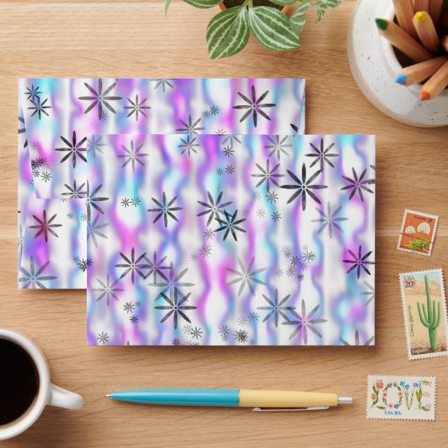 Dreamy Starburst Waves Pattern Envelope (Desk)