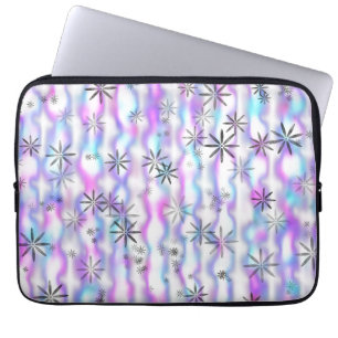 Dreamy Starburst Waves Pattern Laptop Sleeve