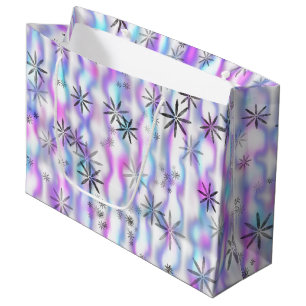 Dreamy Starburst Waves Pattern Large Gift Bag