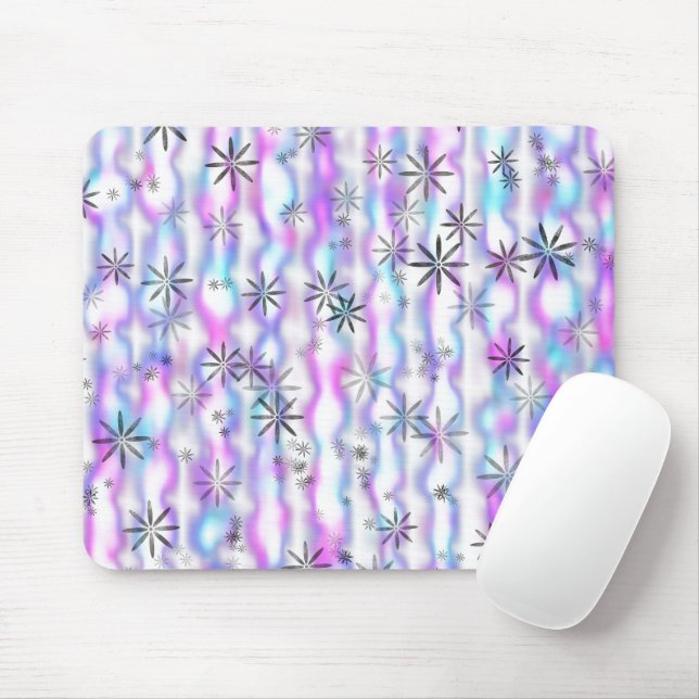 Dreamy Starburst Waves Pattern Mouse Pad (With Mouse)