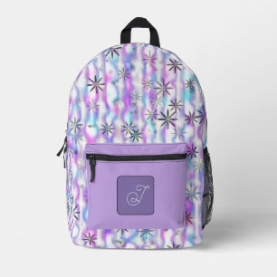 Dreamy Starburst Waves Pattern Personalised Printed Backpack