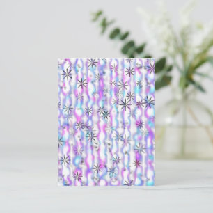 Dreamy Starburst Waves Pattern Postcard