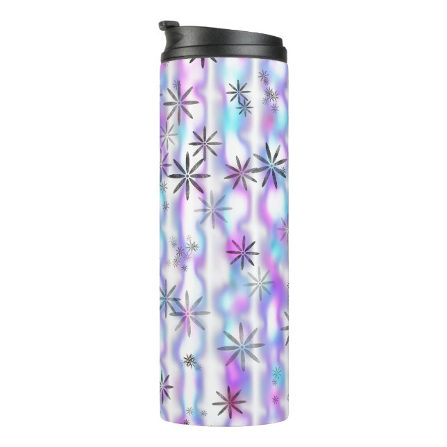Dreamy Starburst Waves Pattern Thermal Tumbler (Rotated Right)