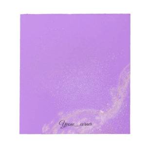 Dreamy Starry Cute Lavender Sky & Moon Notepad