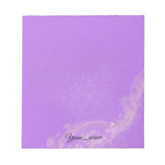 Dreamy Starry Cute Lavender Sky & Moon Notepad