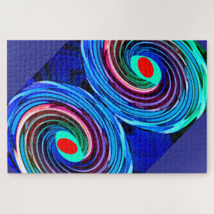 Dreamy summer days abstract art jigsaw puzzle