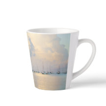 Dreamy sunrise bay and custom text Bon Voyage
