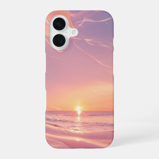 Dreamy Sunset Beach & Stardust Phone Case (Back)