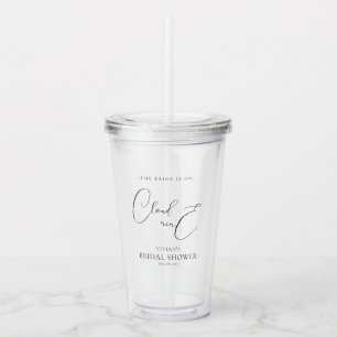 Dreamy Sunset Cloud Nine Bridal Shower Acrylic Tumbler
