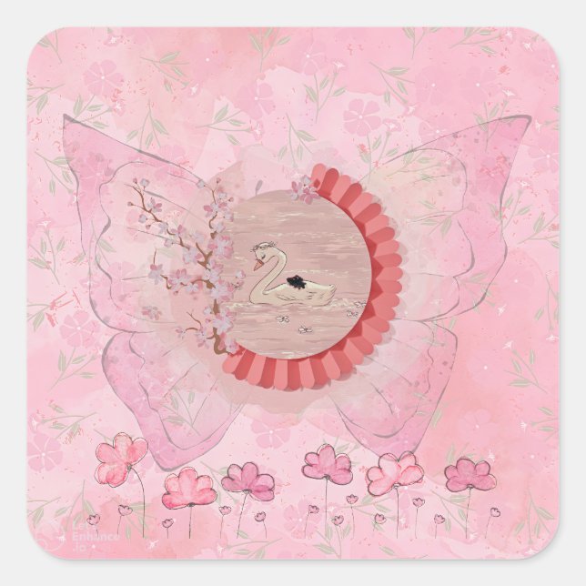 Dreamy Swan Sticker (Front)