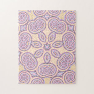 Dreamy Swirls – Pastel Psychedelic Pattern Jigsaw Puzzle